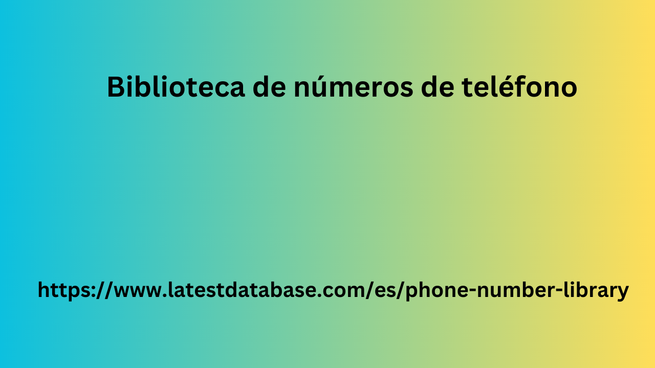 Biblioteca de números de teléfono 