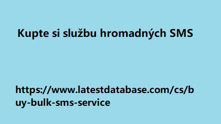 Kupte si službu hromadných SMS