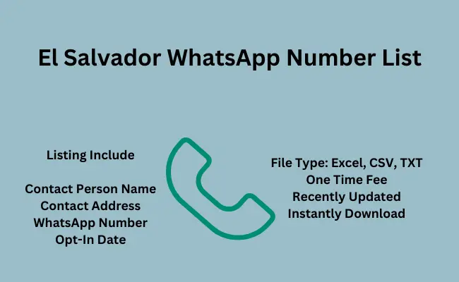 El Salvador whatsapp number list