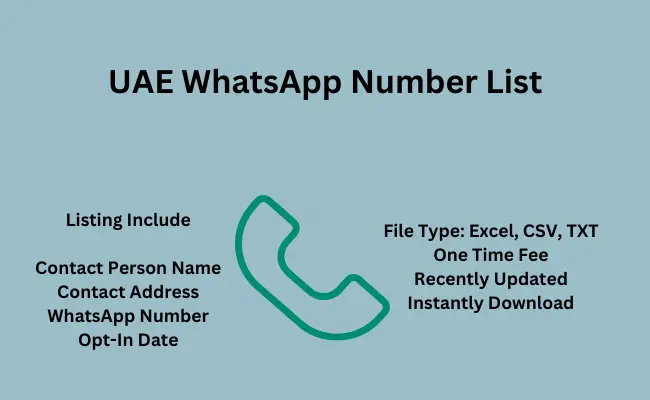 UAE whatsapp number list